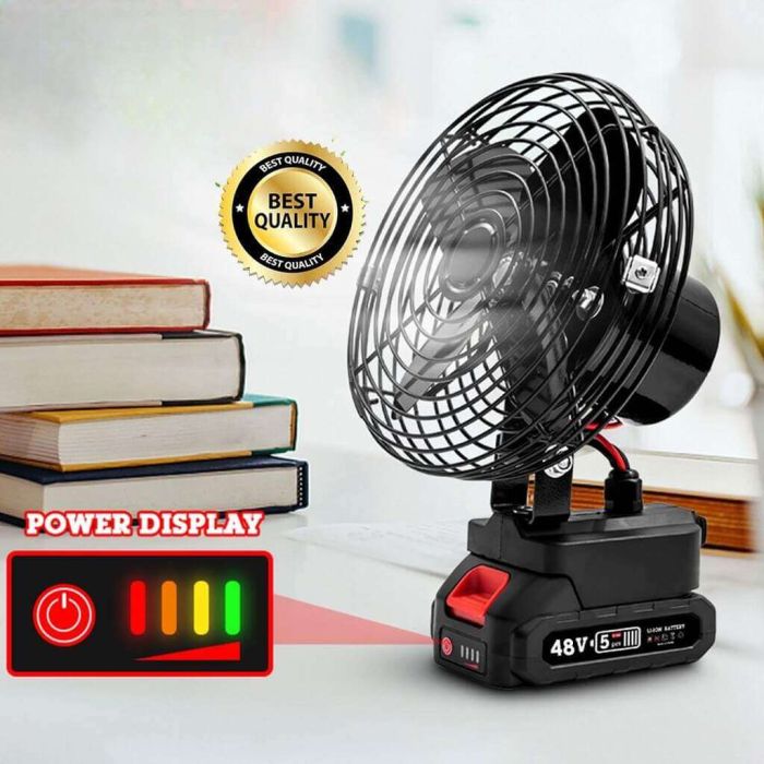 Ventilateur Portable Rechargeable sans fil,batterie 48V,pour Camping en plein air,